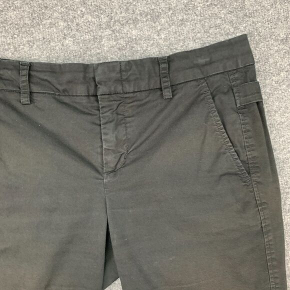 Vince Short Womens 2 Solid Black Side Buckle Knee Length Low Rise Bermuda Casual - Picture 3 of 11